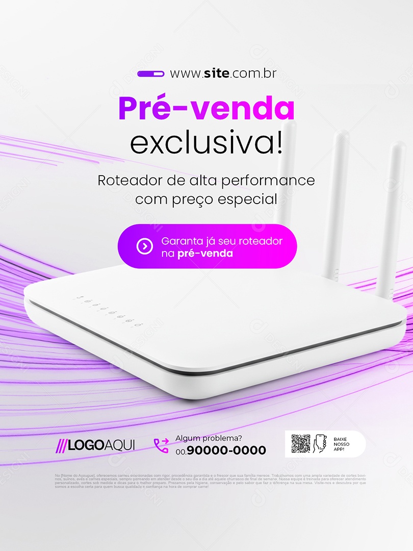 Telecom Pré Venda Exclusiva Social Media PSD Editável