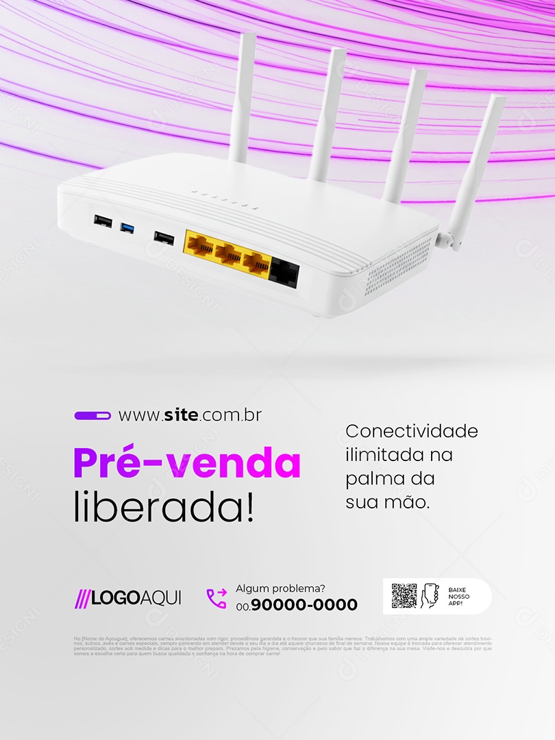 Telecom Pré Venda Liberada Social Media PSD Editável