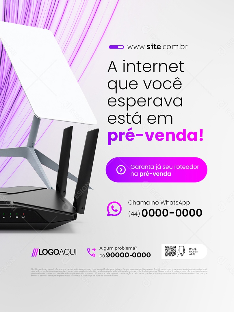 Telecom A Internet Que Você Esperava Está em Pré Venda Social Media PSD Editável