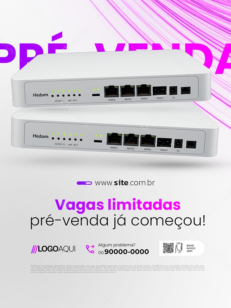 Telecom Vagas Limitadas Pré Venda Já Começou Social Media PSD Editável