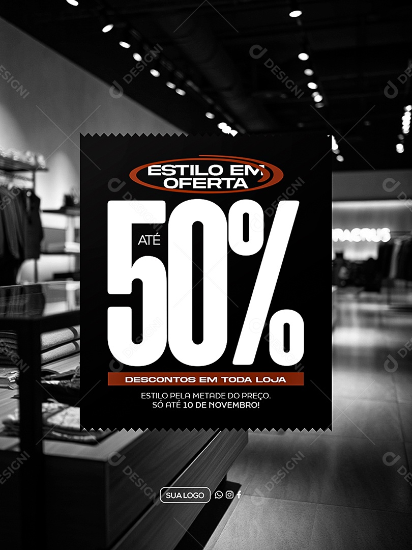 Promoção de Loja Social Media PSD Editável