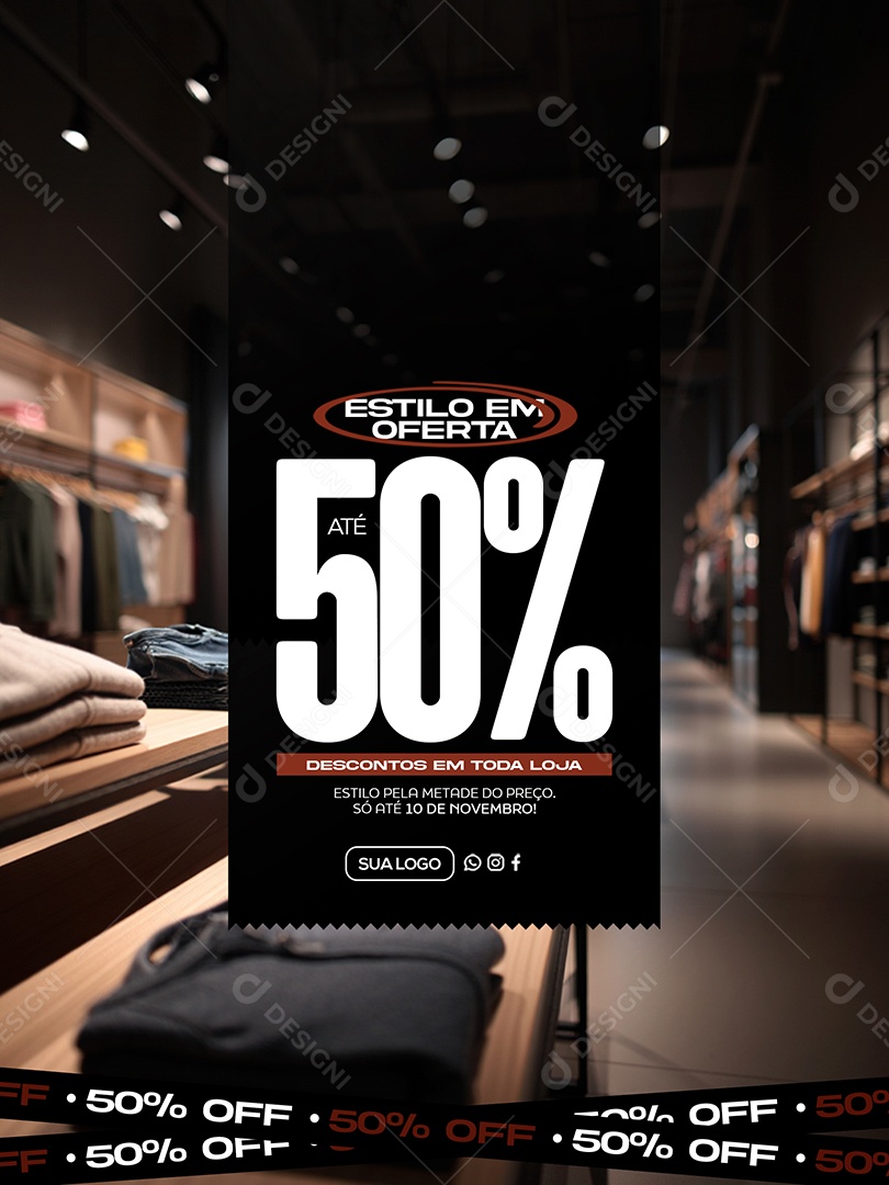 Promoção de Loja Social Media PSD Editável