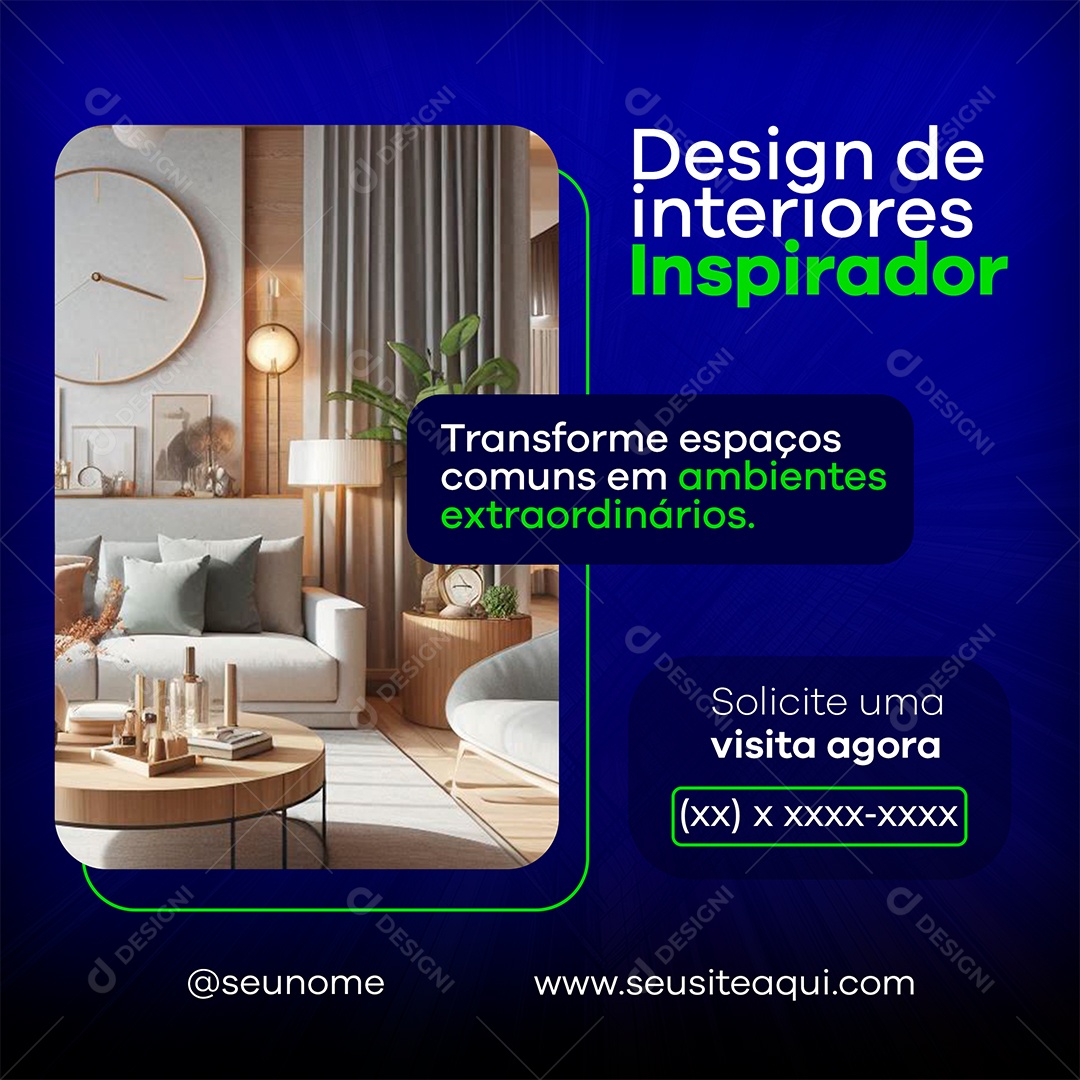 Arquitetura Design de Interiores Social Media PSD Editável