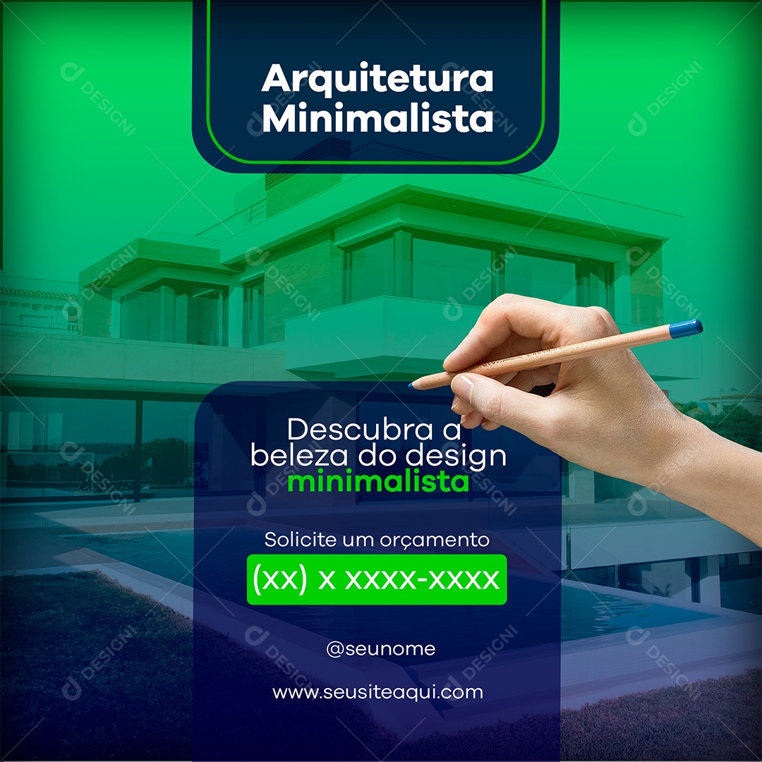 Construtora Arquitetura Social Media PSD Editável