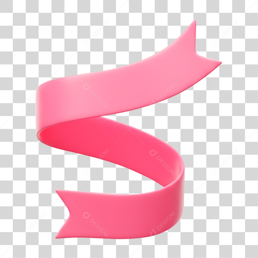 Fita Rosa Outubro Rosa PNG Transparente