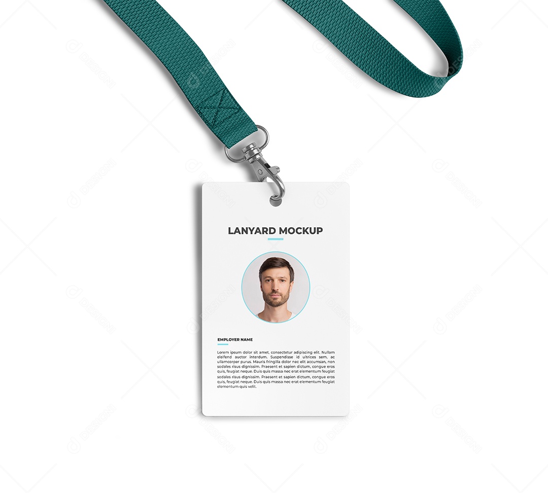 Crachá Mockup PSD Editável