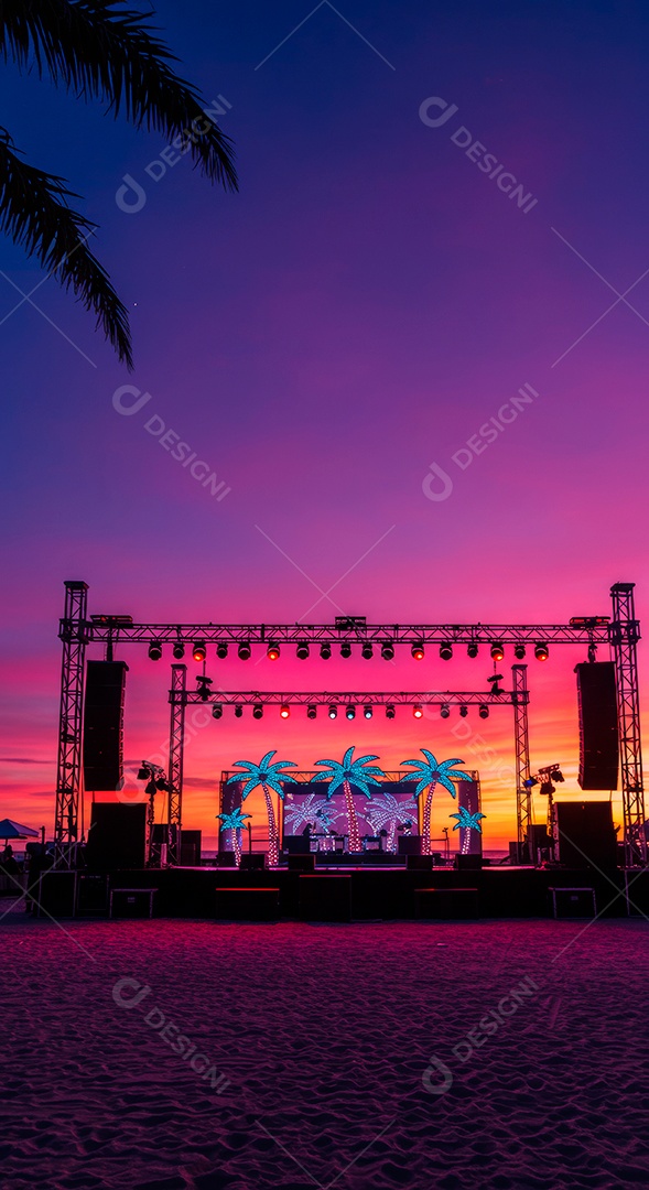 Retrato futurista de cenário de luz.