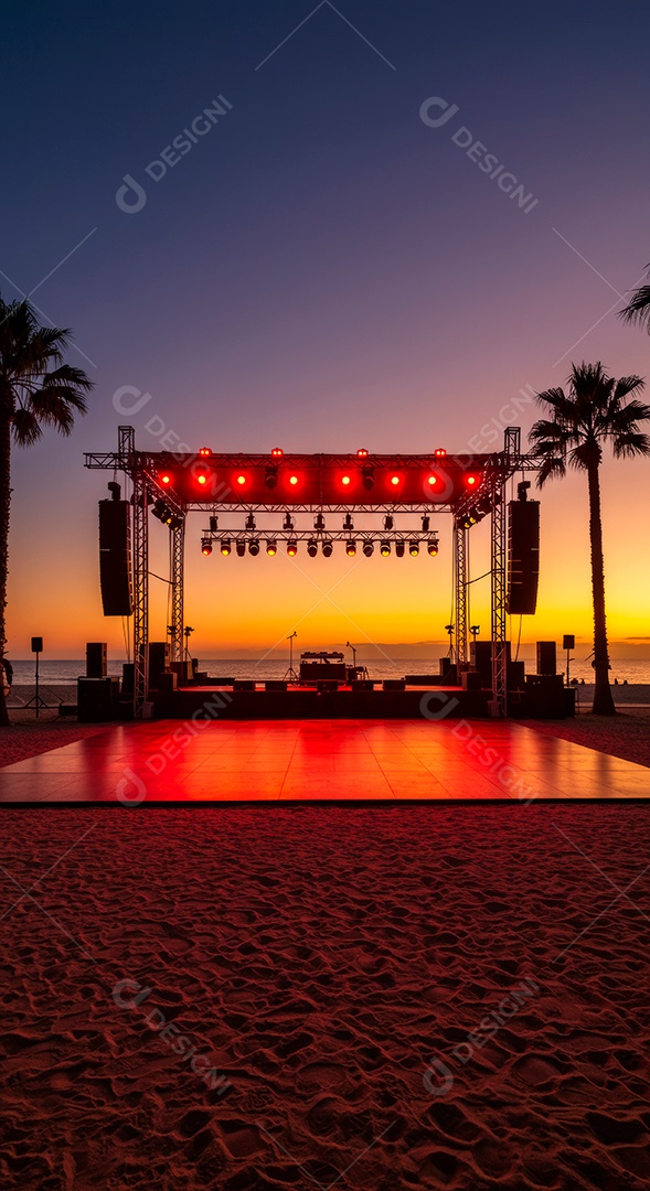 Retrato futurista de cenário de luz.