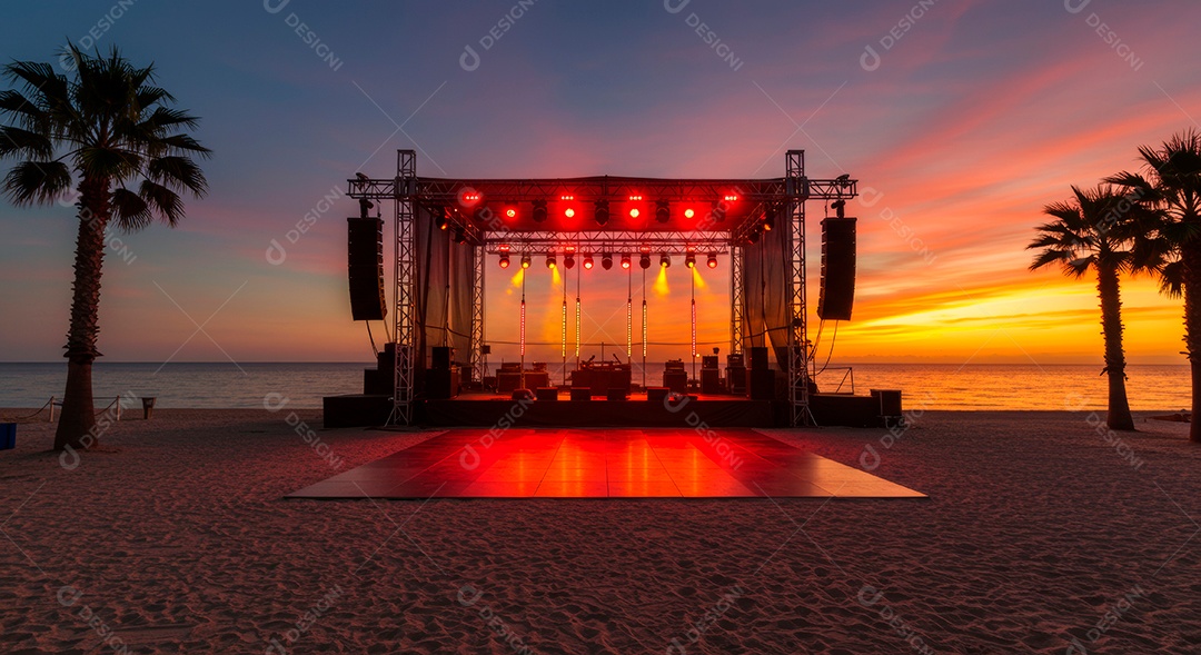 Retrato futurista de cenário de luz.