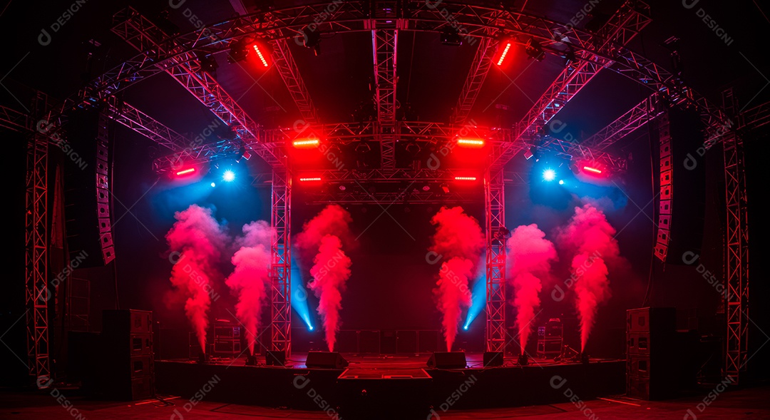 Retrato futurista de cenário de luz.