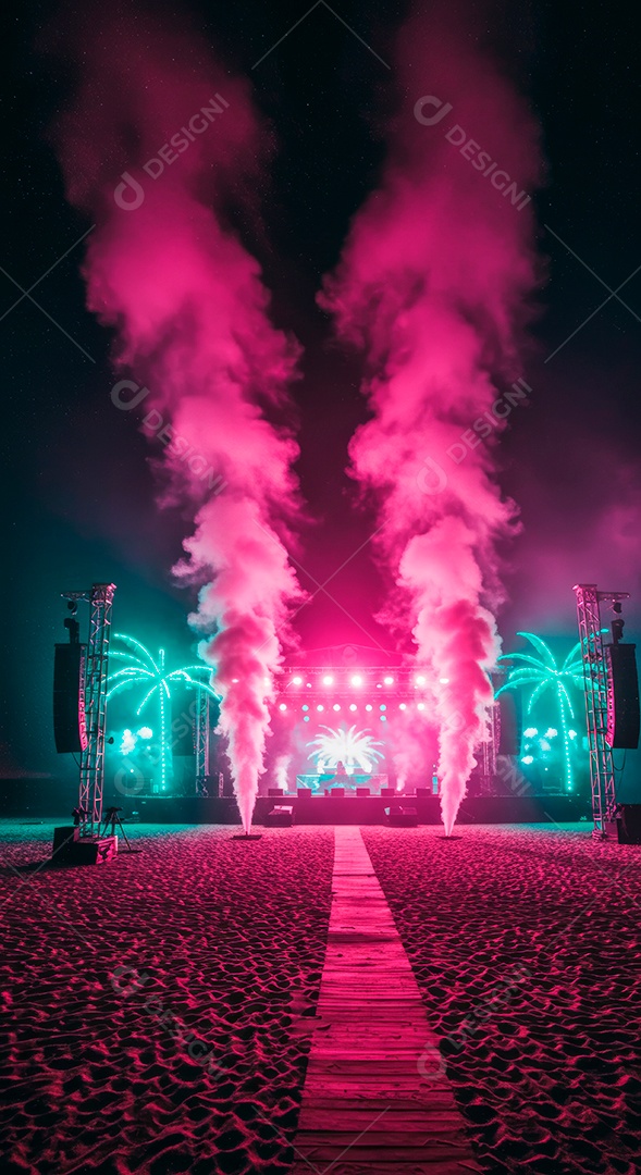 Retrato futurista de cenário de luz.