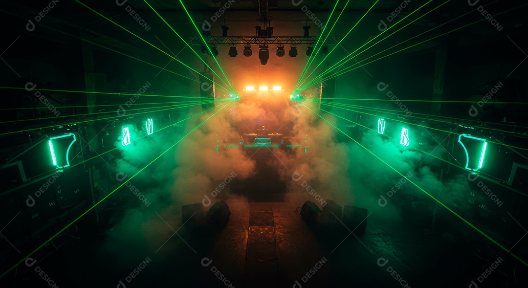 Retrato futurista de cenário de luz.