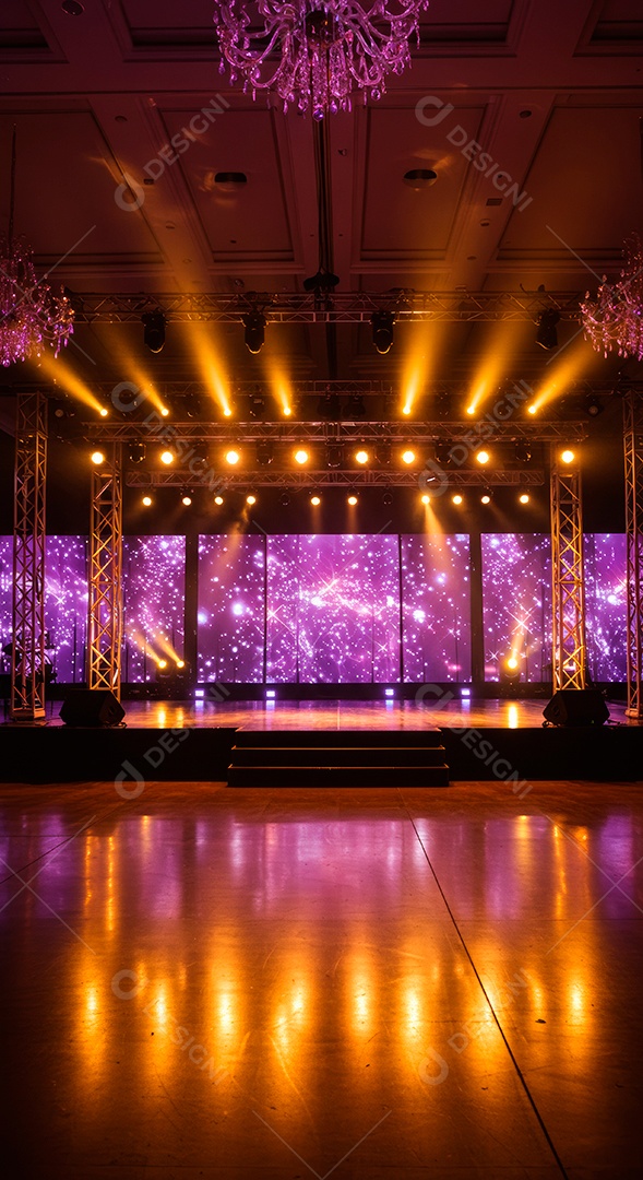 Retrato futurista de cenário de luz.