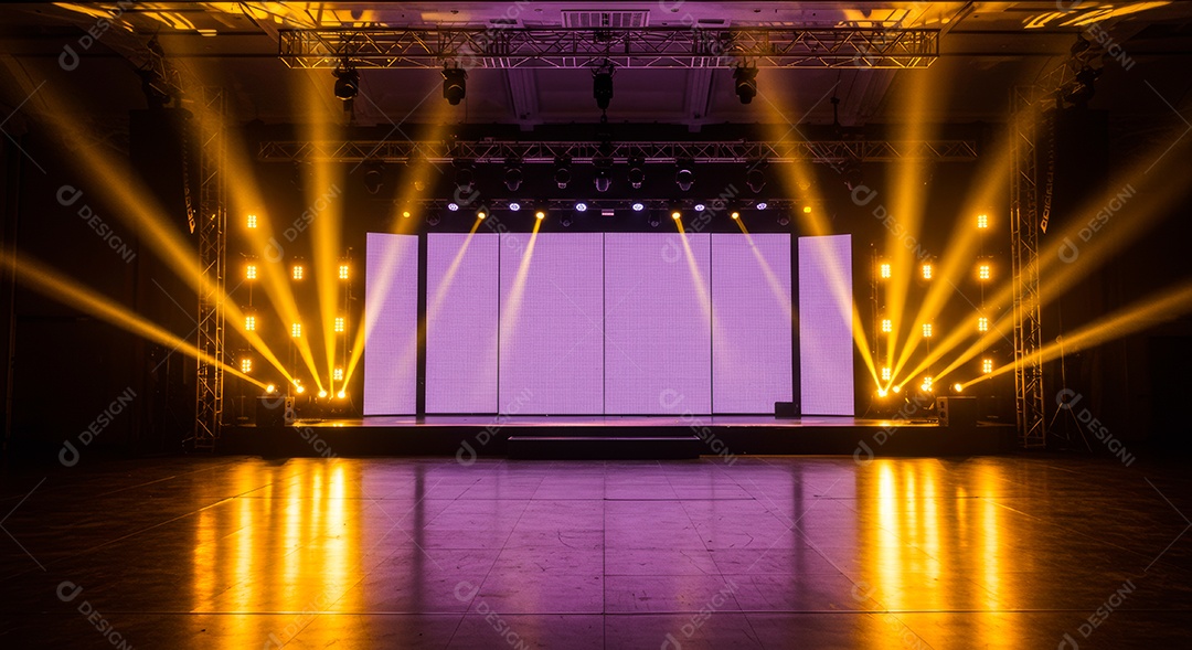 Retrato futurista de cenário de luz.