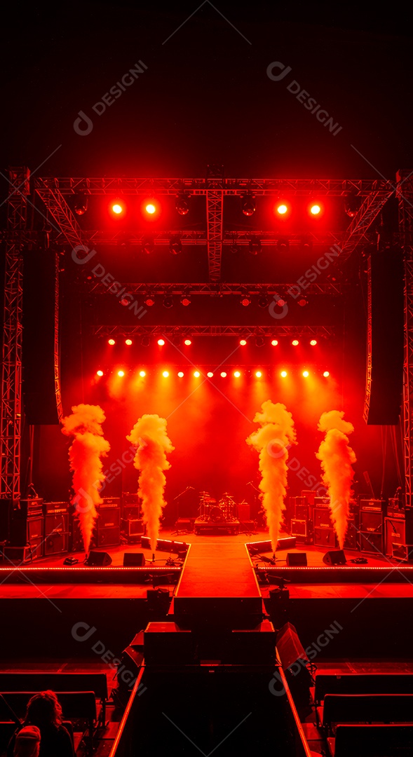 Retrato futurista de cenário de luz.