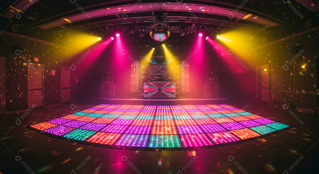 Retrato futurista de cenário de luz.