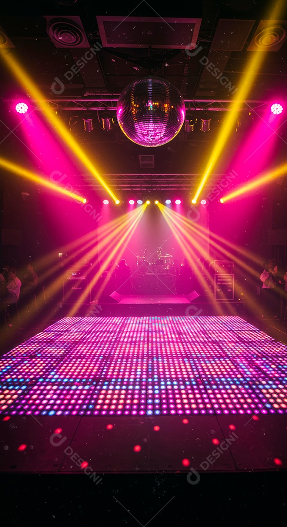 Retrato futurista de cenário de luz.