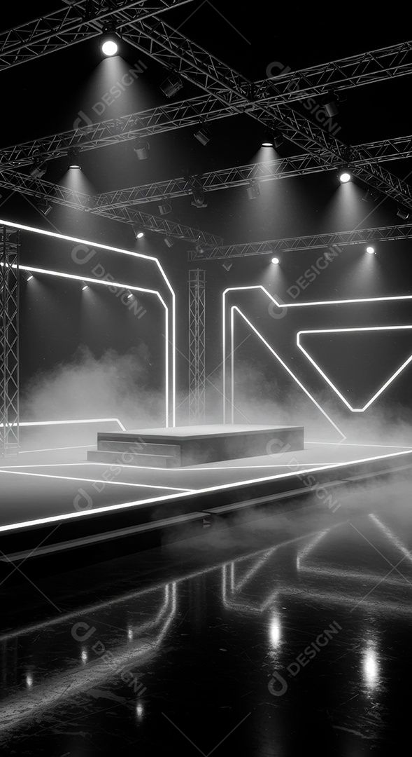 Retrato futurista de cenário de luz.