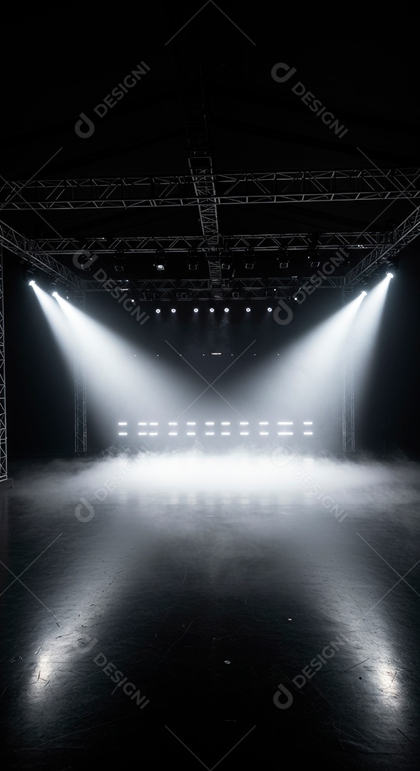 Retrato futurista de cenário de luz.