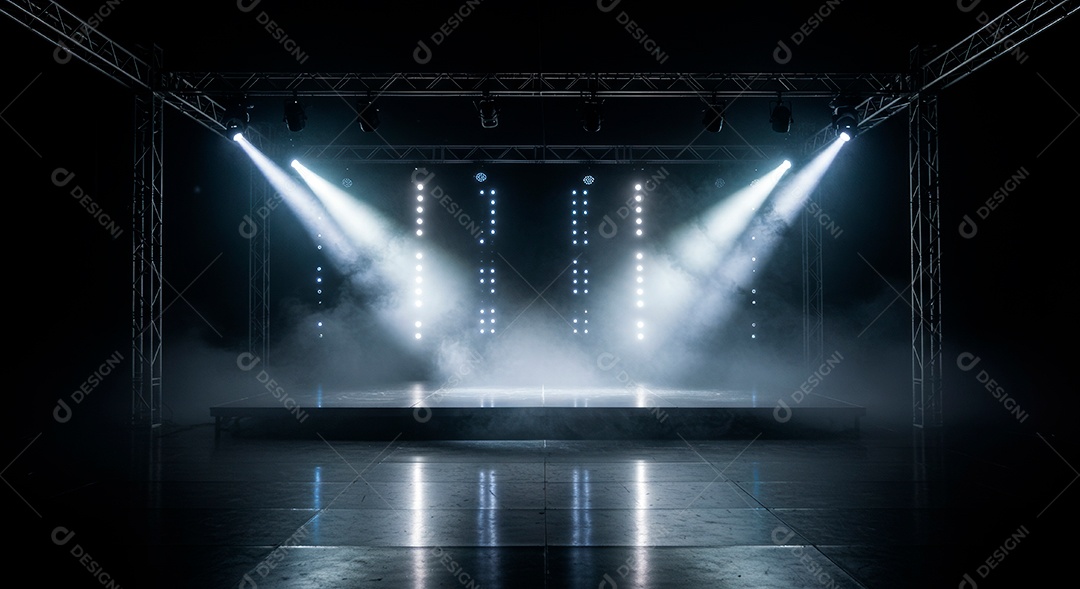 Retrato futurista de cenário de luz.