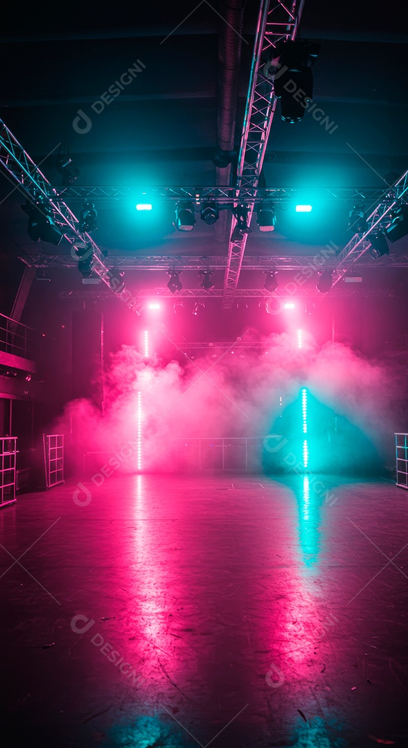 Retrato futurista de cenário de luz.