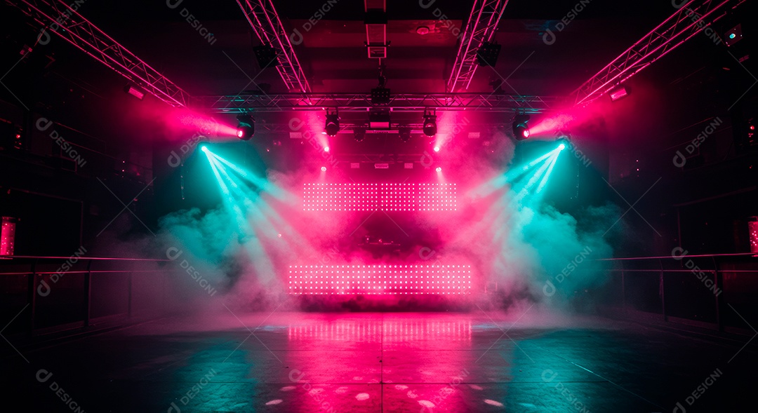 Retrato futurista de cenário de luz.