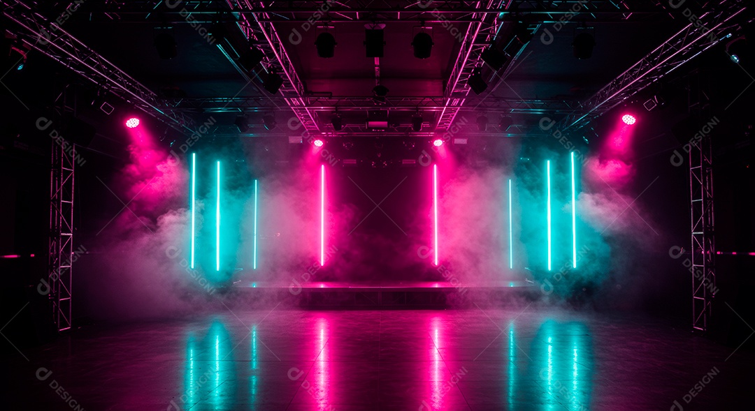 Retrato futurista de cenário de luz.