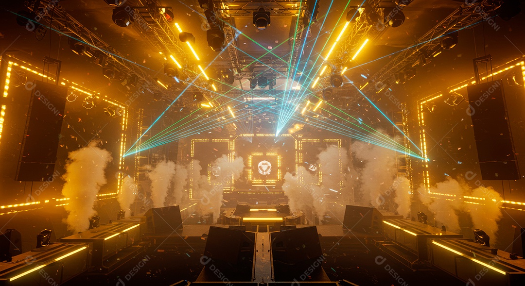 Retrato futurista de cenário de luz.