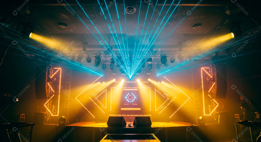 Retrato futurista de cenário de luz.