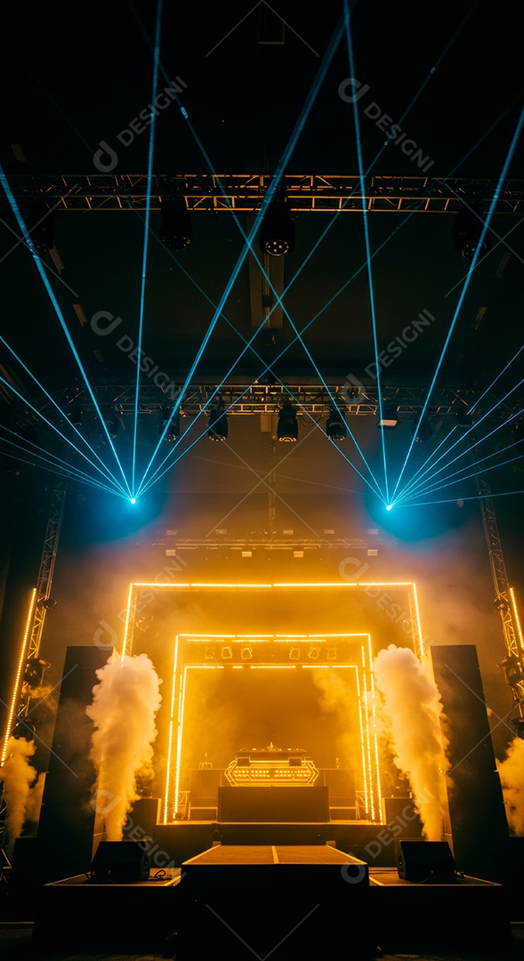 Retrato futurista de cenário de luz.