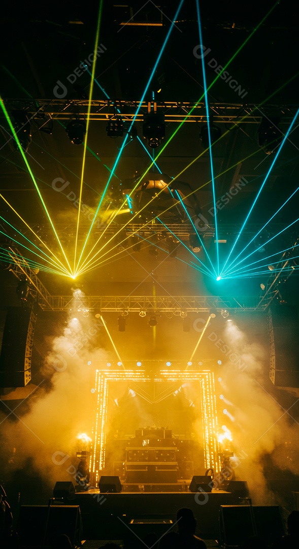 Retrato futurista de cenário de luz.