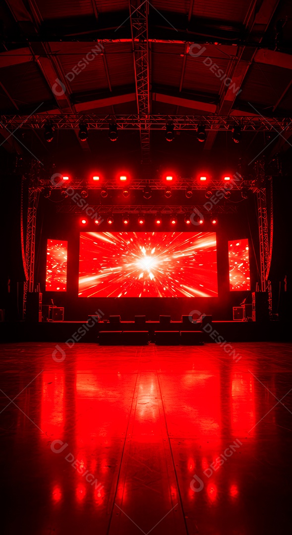 Retrato futurista de cenário de luz.