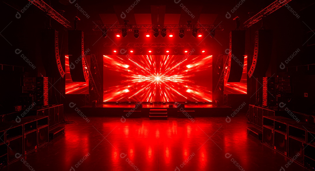 Retrato futurista de cenário de luz.