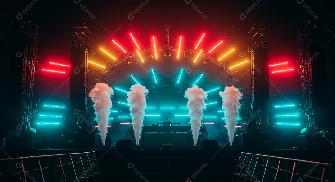 Retrato futurista de cenário de luz.