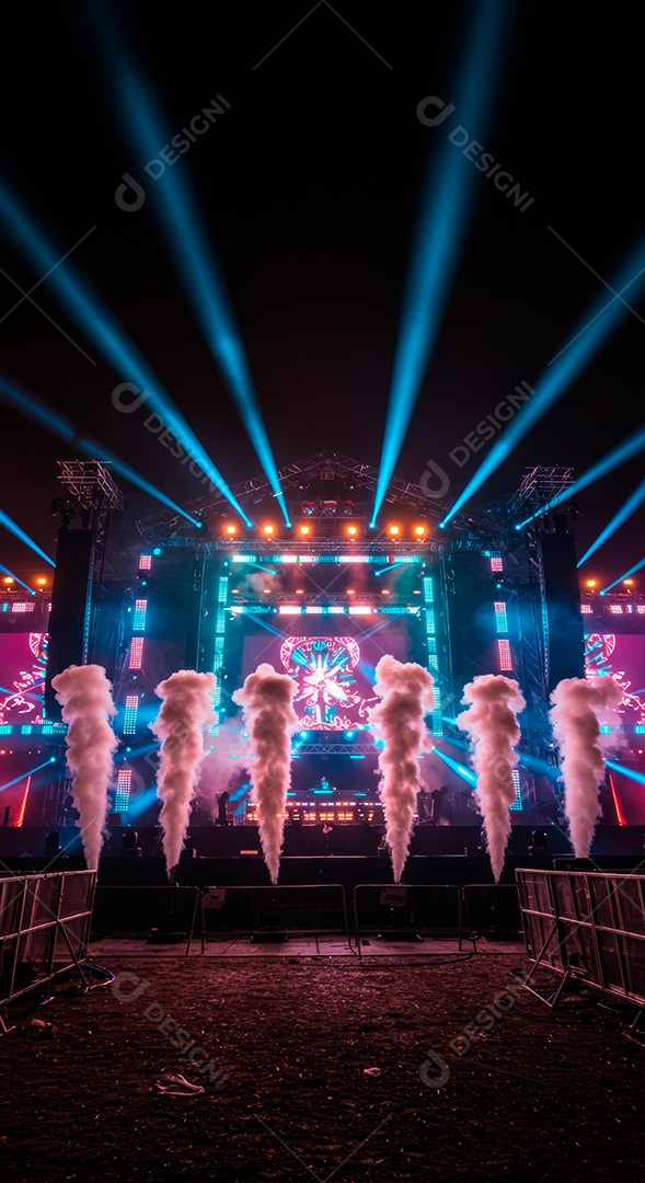 Retrato futurista de cenário de luz.