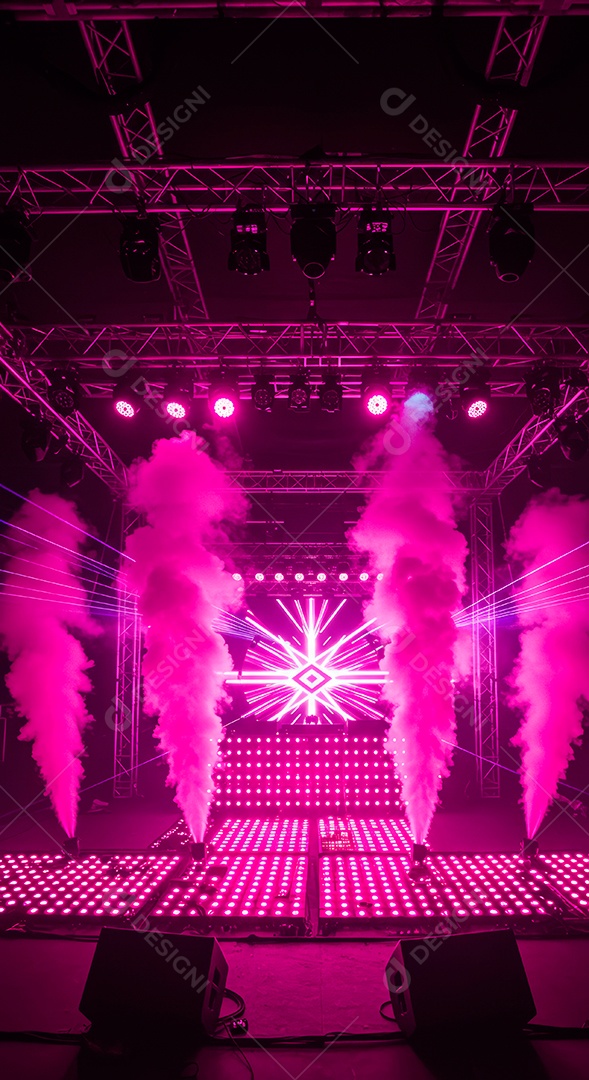 Retrato futurista de cenário de luz.