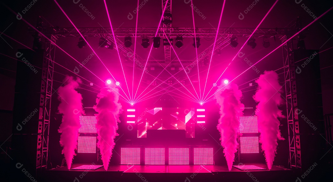 Retrato futurista de cenário de luz.