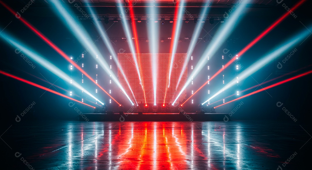 Retrato futurista de cenário de luz.