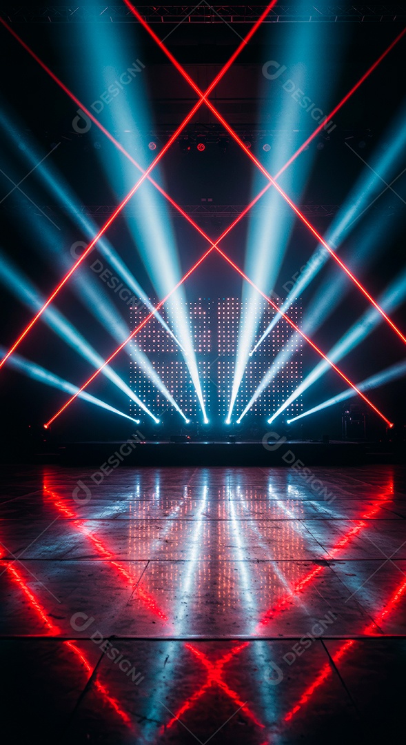 Retrato futurista de cenário de luz.