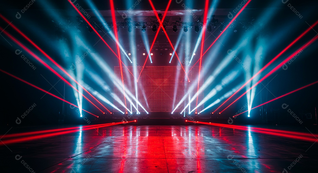 Retrato futurista de cenário de luz.