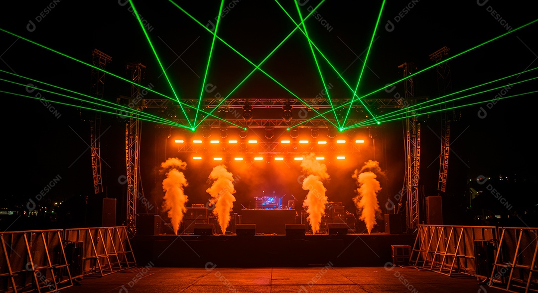 Retrato futurista de cenário de luz.