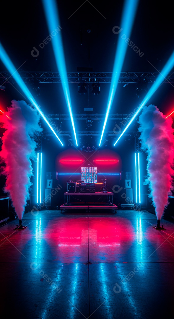 Retrato futurista de cenário de luz.