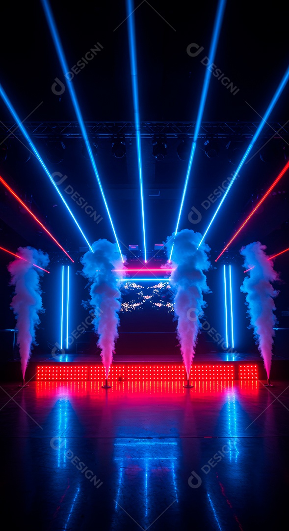 Retrato futurista de cenário de luz.