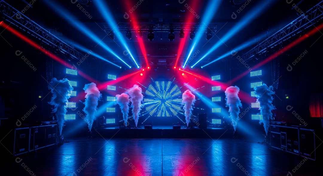 Retrato futurista de cenário de luz.