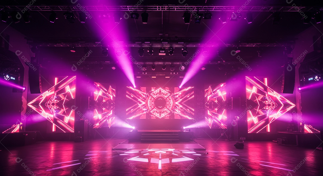 Retrato futurista de cenário de luz.