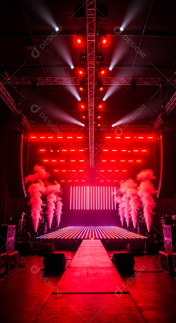 Retrato futurista de cenário de luz.