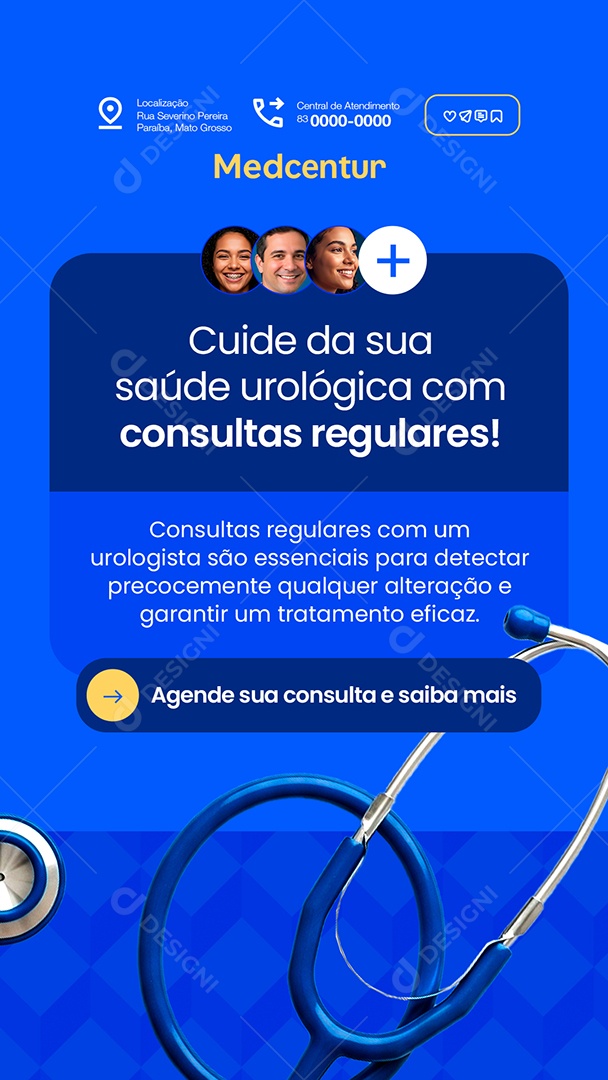 Story Urologista Agende Sua Consulta e Saiba Mais Social Media PSD Editável
