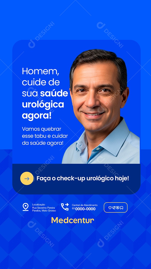 Story Urologista Homem Social Media PSD Editável