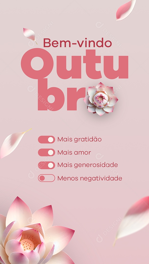 Bem Vindo Outubro Social Media PSD Editável