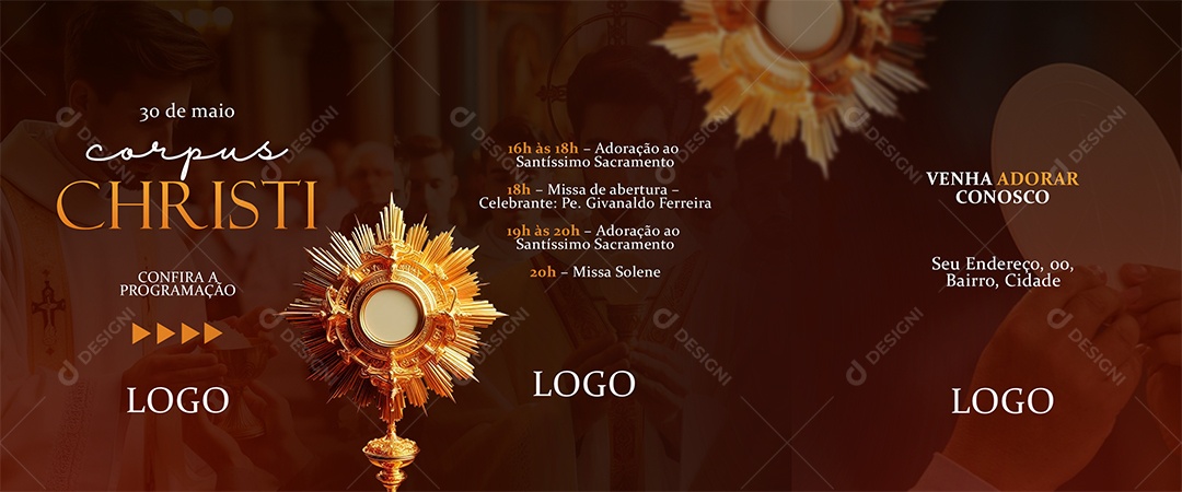 Carrossel Corpus Christi Social Media PSD Editável